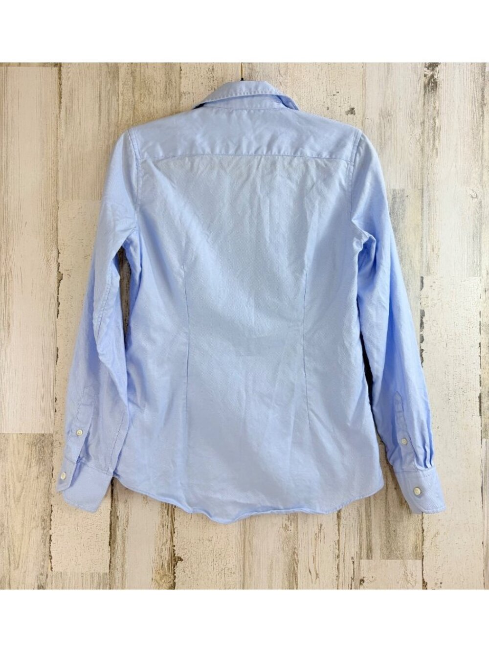 Ann Mashburn Icon Spread Shirt Sz M Sky Blue Roxford Oxford Button Down - Picture 8 of 12